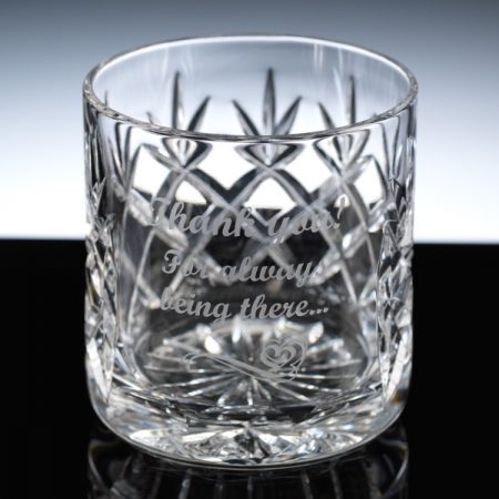 Whiskey Glass with personalised message