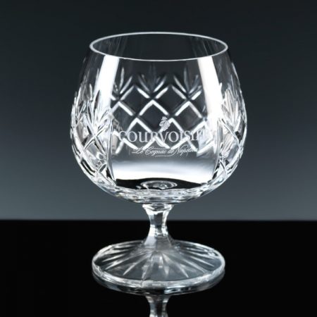 Brandy glass with personalised message