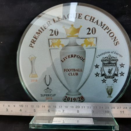 LFC Glass Trophy - Circular (8" Tall)