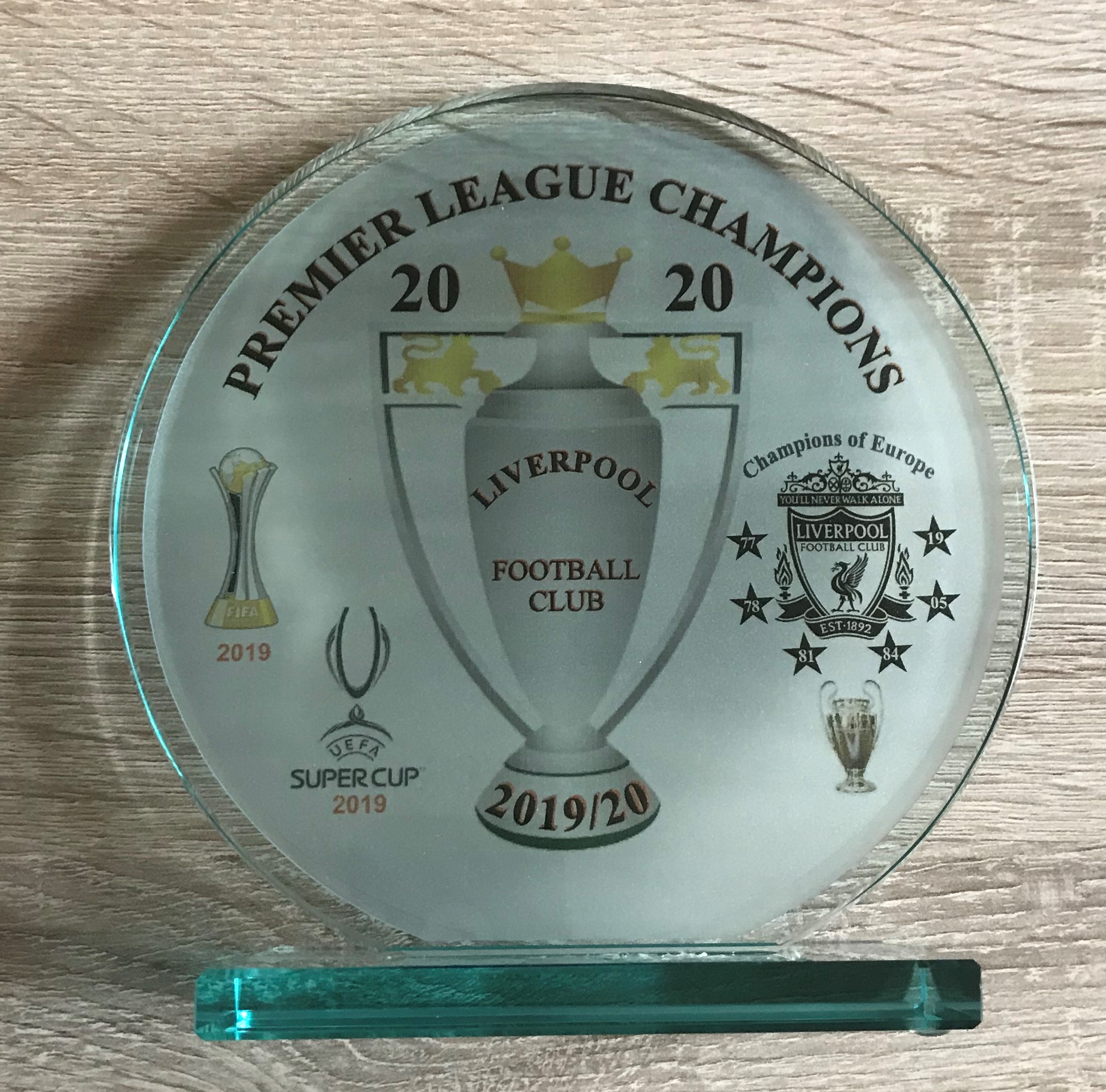 Lfc Glass Trophy Circular 6 Tall Alan Roberts Engravers