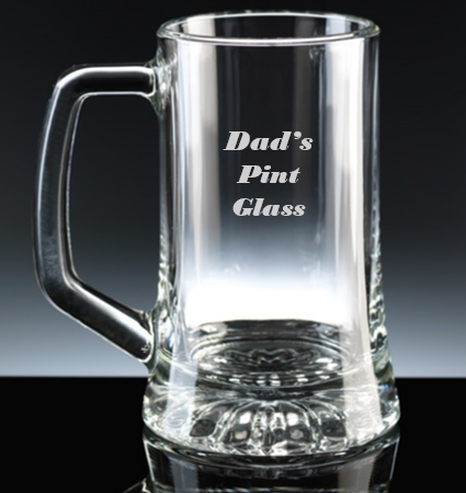 Pint Glass with personalised message
