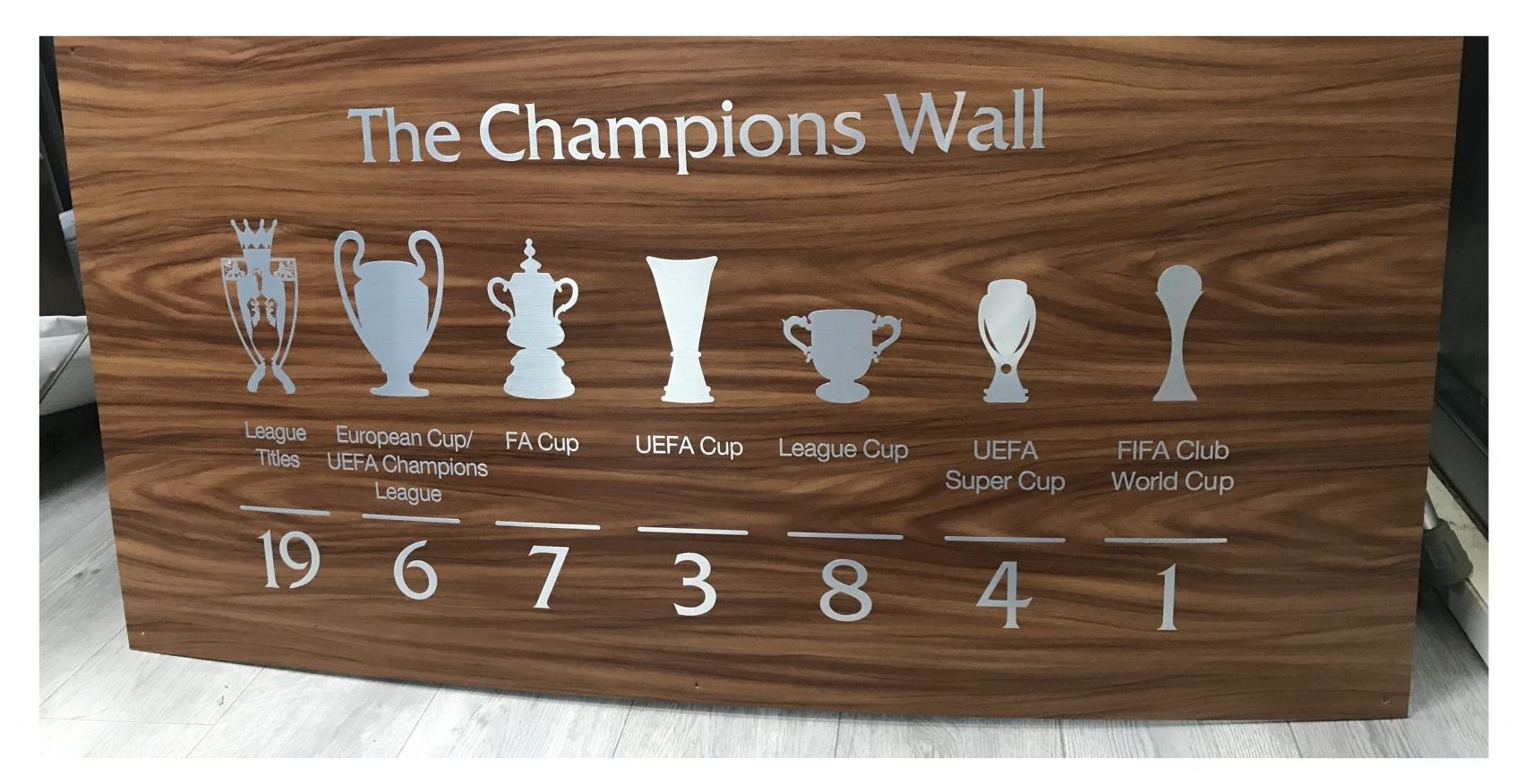 LFC Champions Wall Plaque Alan Roberts Engravers