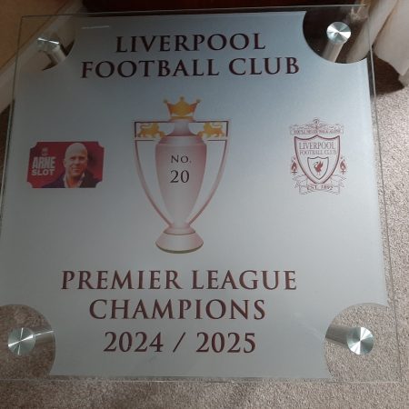 Celebration Glass Table LFC Premier League Champions 2024/25